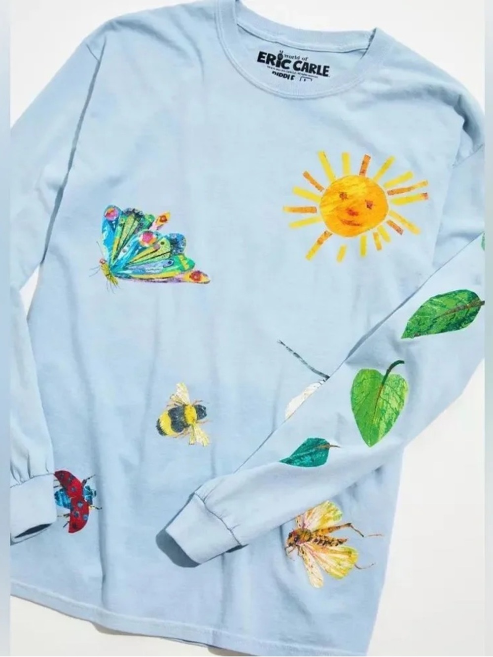 World of Eric Carle Ripple Nature Long Sleeve Tee Artwork Urban Outfitters XL